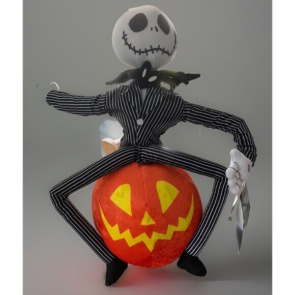 Jack Skellington Halloween 21” Plush  Greeter Nightmare Before Christmas NWT - Picture 1 of 6